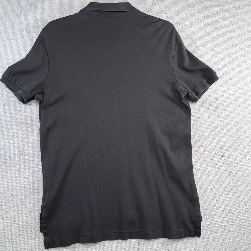 Polo Ralph Lauren Mens Gray Polo Shirt Medium Red Pony Classic Fit‎